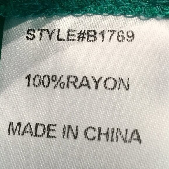 JODIFL Green Floral Embroidered Rayon Tunic Size Small - Picture 4 of 4